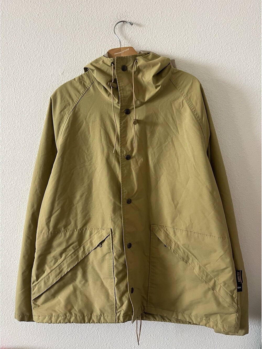 Vintage 10x Gore-Tex Hooded Parka Jacket Mens Large Tan